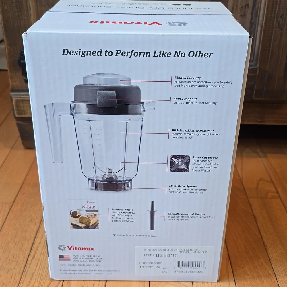 NIB Vitamix 32-Ounce Dry Grains Container - Never Opened - Picture 4 of 16